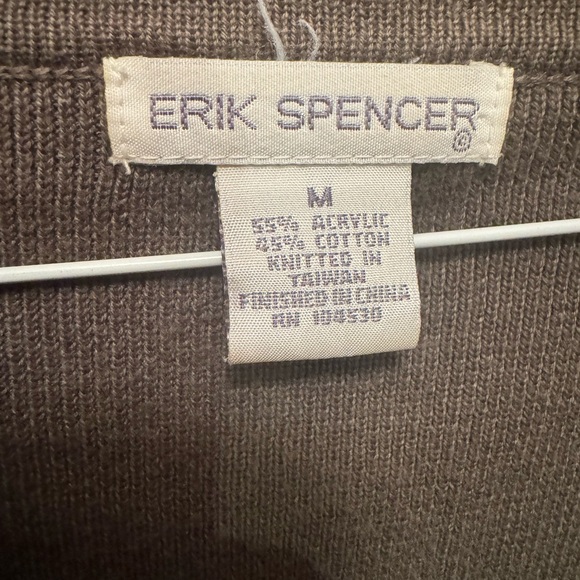 Women’s Medium Erik Spencer Green Button Down Long Sleeve Cardigan - Picture 2 of 9